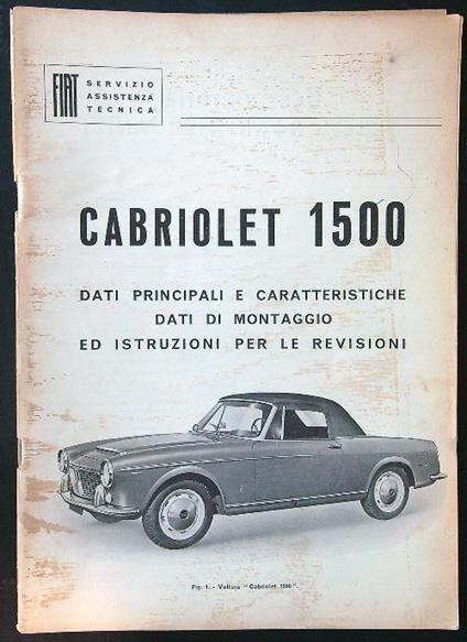 Fiat Cabriolet 1500: dati principali e caratteristiche - copertina