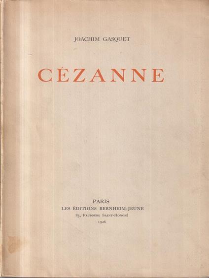 Cézanne - Joachim Gasquet - copertina