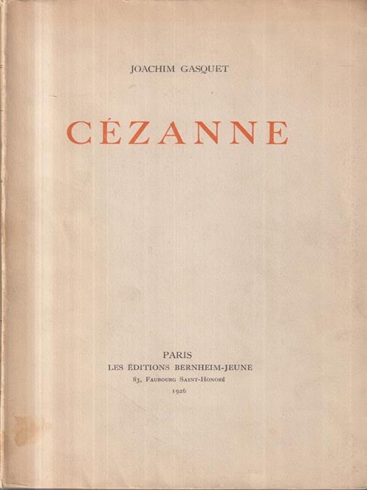 Cézanne - Joachim Gasquet - copertina