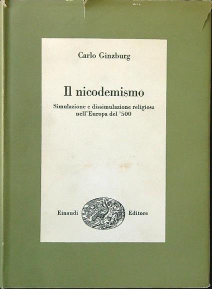 Il nicodemismo - Carlo Ginzburg - copertina