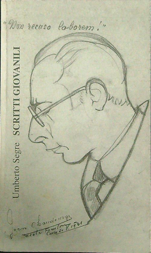 Scritti giovanili - Umberto Segre - copertina