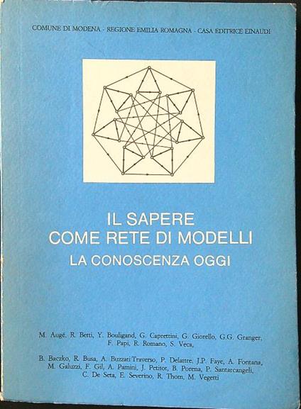 Il sapere come rete di modelli. La conoscenza oggi - copertina