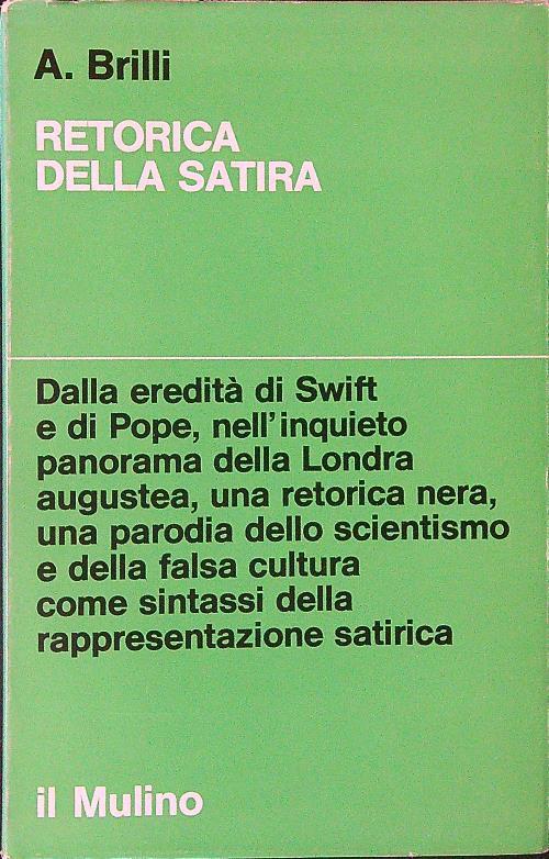 Retorica della satira - A. Brilli - copertina