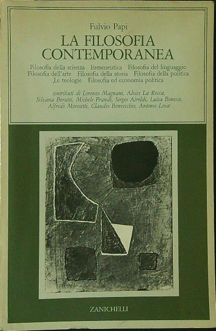 La  filosofia contemporanea - Fulvio Papi - copertina