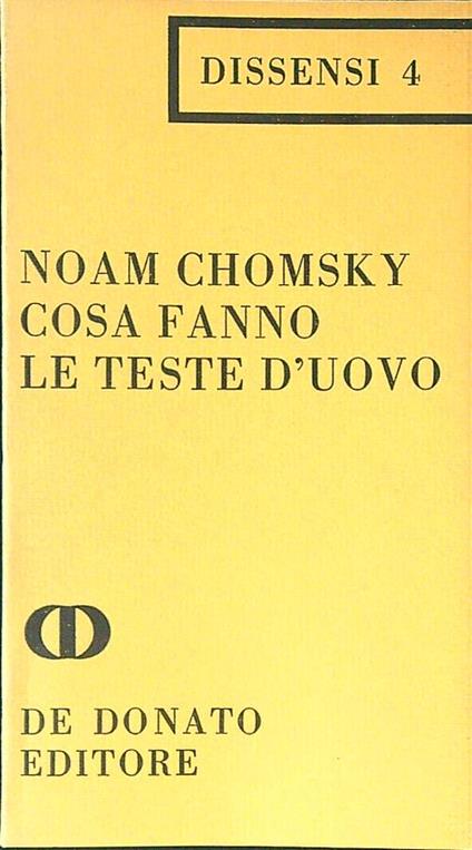 Cosa fanno le teste d'uovo - Noam Choimsky - copertina