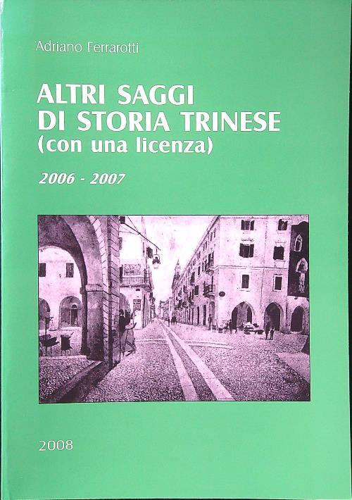 Altri saggi di storia trinese (con una licenza) 2006-2007 - Adriano Ferrarotti - copertina