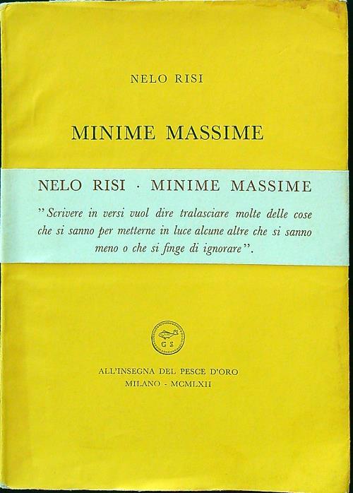 Minime massime - Nelo Risi - copertina