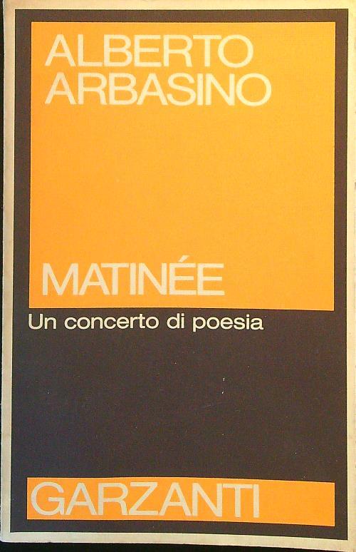 Matinee - Alberto Arbasino - copertina
