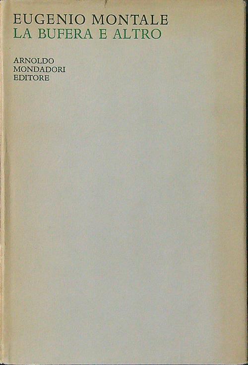 La  bufera e altro - Eugenio Montale - copertina