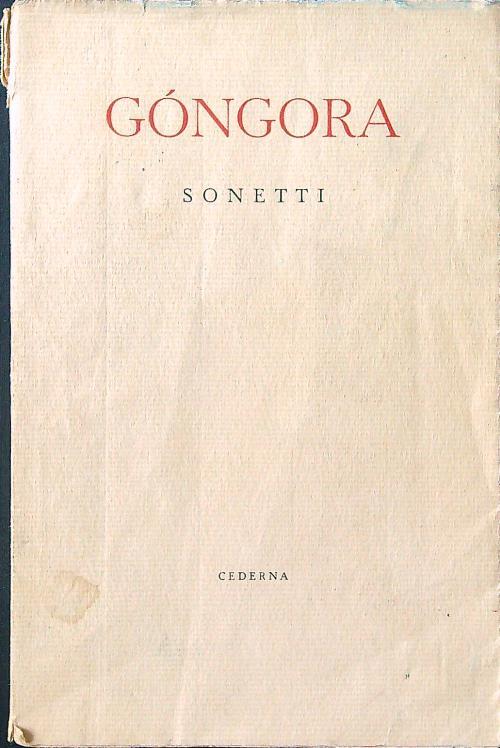 Sonetti - Luis de Gongora - copertina
