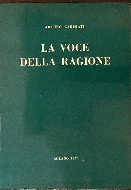 La  voce della ragione - Arturo Carimarti - copertina
