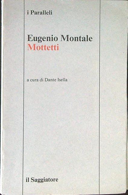 Mottetti - Eugenio Montale - copertina