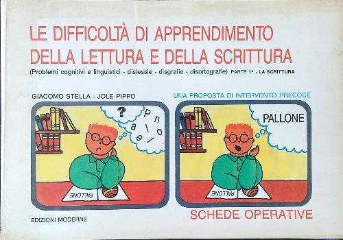 Le  difficoltà di apprendimento della lettura e della scrittura - G. Stella - copertina