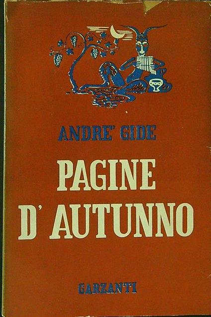 Pagine d'autunno - Andrè Gide - copertina