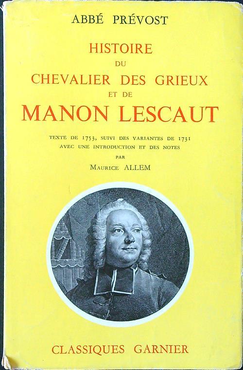 Histoire du Chevalier des Grieux et de Manon Lescaut - Prevost - copertina