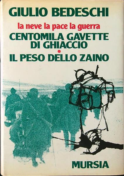 La neve, la pace, la guerra. Centomila gavette di ghiaccio - Il peso dello zaino - Giulio Bedeschi - copertina