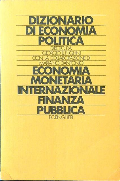 Economia monetaria internazionale - Finanza pubblica - Parboni - copertina
