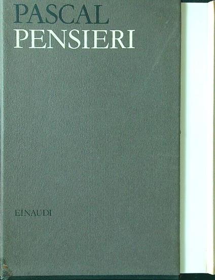 Pensieri - Pascal - copertina