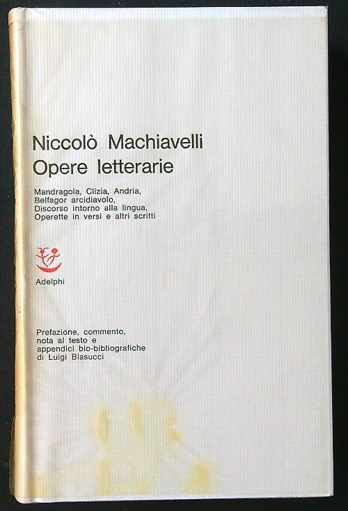 Opere letterarie - Luigi Blasucci - copertina