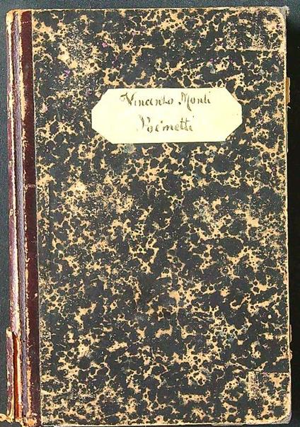 Poemetti - Vincenzo Monti - copertina