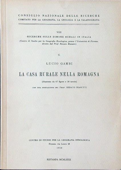 La casa rurale nella Romagna - Lucio Gambi - copertina
