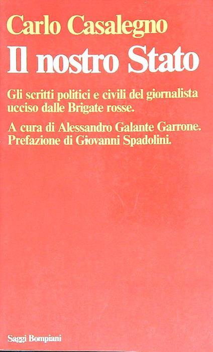 Il nostro Stato - Carlo Casalegno - copertina