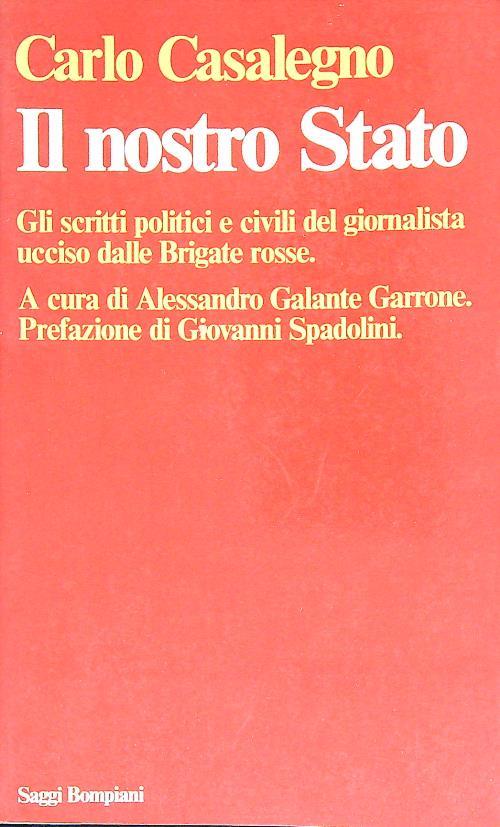 Il nostro Stato - Carlo Casalegno - copertina