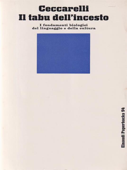 Il tabu dell'incesto - Fabio Ceccarelli - copertina