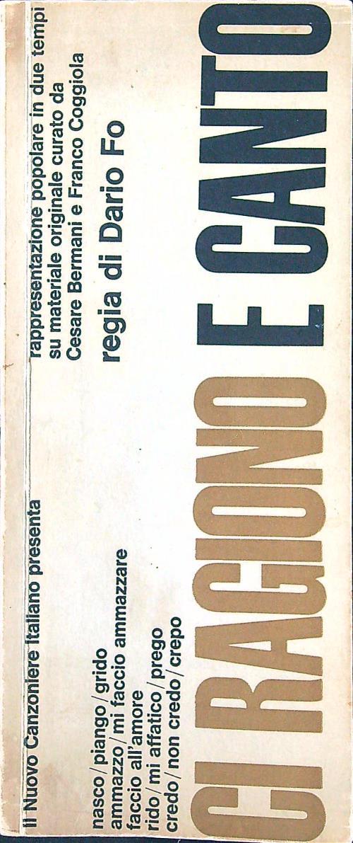 Ci ragiono e canto - Dario Fo - copertina