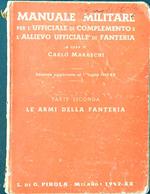 Manuale militare per l'ufficiale di complemento e l'allievo ufficiale di fanteria parte II: le armi della fanteria