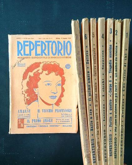 Repertorio nuova serie numeri da 1 a 8/1949 - copertina