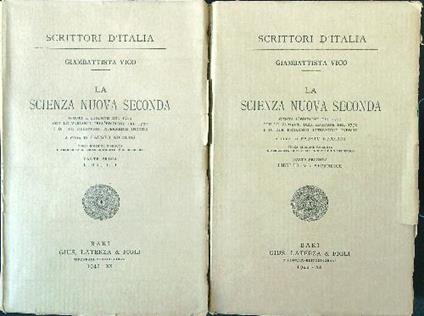 La scienza nuova seconda 2 voll. - Giambattista Vico - copertina