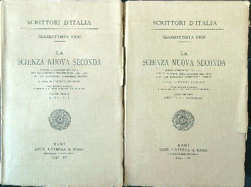 La scienza nuova seconda 2 voll. - Giambattista Vico - copertina
