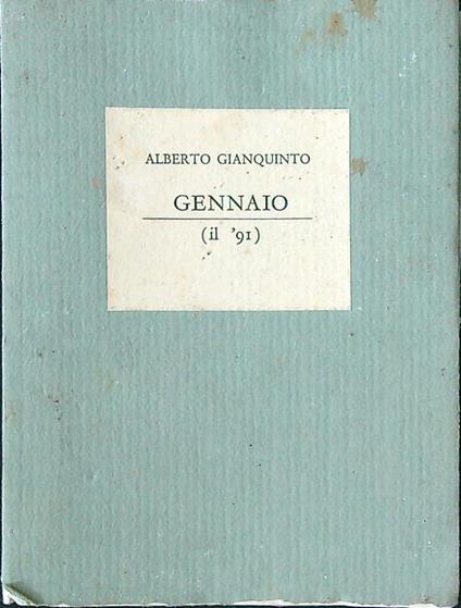 Gennaio (copia priva di incisioni) - Alberto Gianquinto - copertina