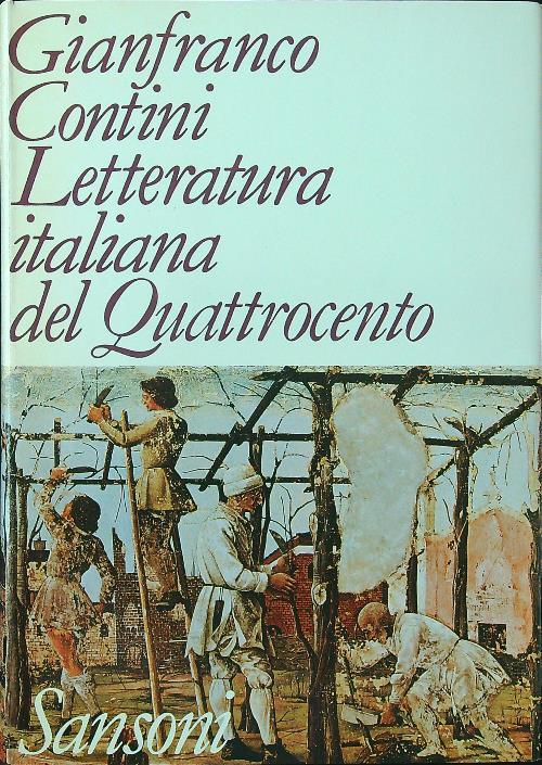 Letteratura italiana del Quattrocento - Gianfranco Contini - copertina