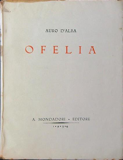 Ofelia - Auro d'Alba - copertina