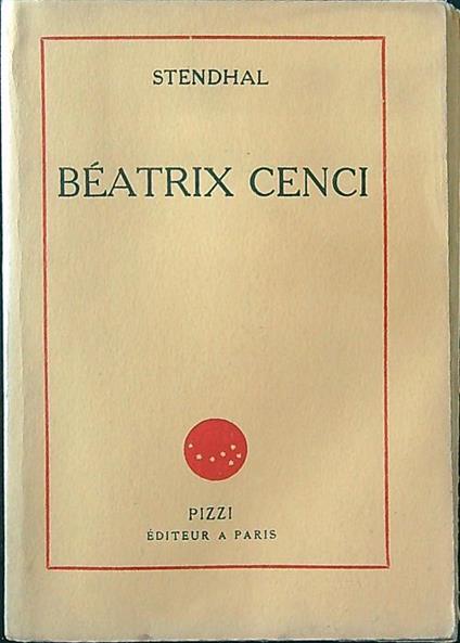 Beatrix Cenci - Stendhal - copertina