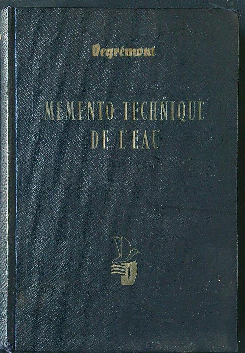 Memento technique de l'eau 1958 - copertina