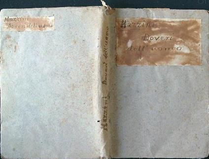 Doveri dell'uomo - Giuseppe Mazzini - copertina