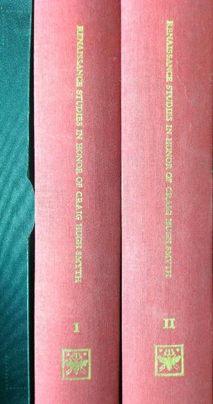 Renaissance studies in honor of Craig Hugh Smyth 2 voll. - copertina