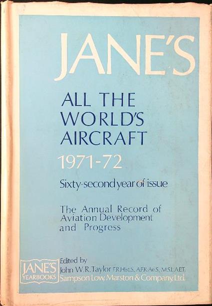 Janès all the world's aircraft 1971-72 - John Taylor - copertina