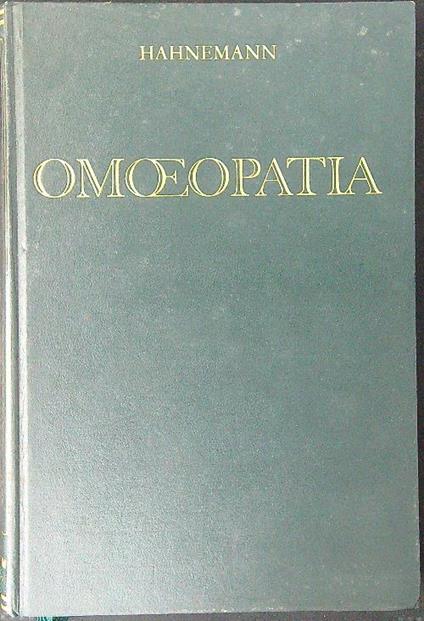 Omoeopatia - Hahnemann - copertina