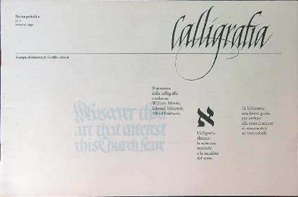 Calligrafia Rivista periodica n 0 / inverno 1991 - copertina