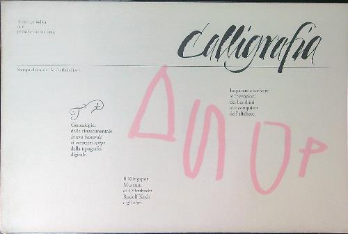 Calligrafia Rivista periodica n 6 / primavera-estate 1994 - copertina
