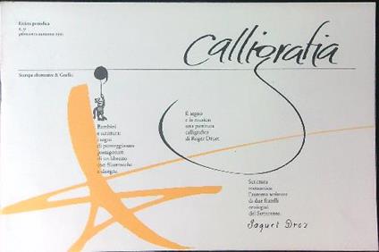Calligrafia Rivista periodica n 9 / primavera-autunno 1995 - copertina