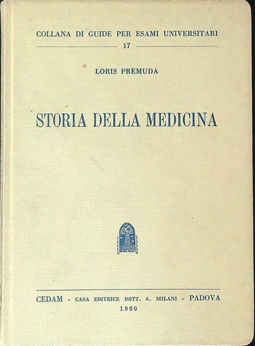 Storia della medicina - Loris Premuda - copertina