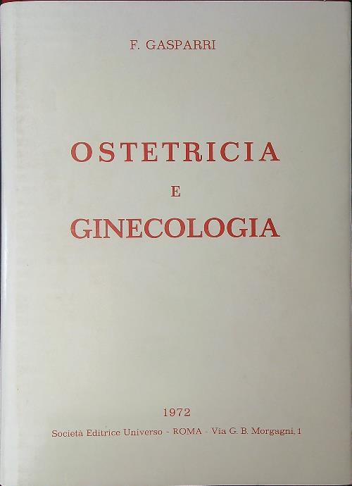 Ostetricia e ginecologia - F. Gasparri - copertina