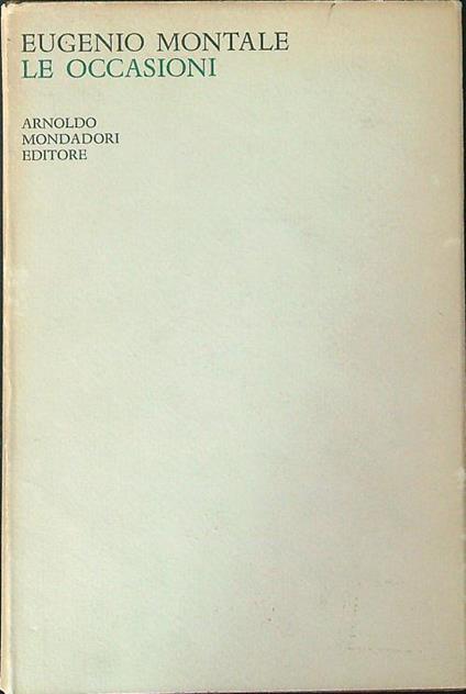 Le  occasioni - Eugenio Montale - copertina