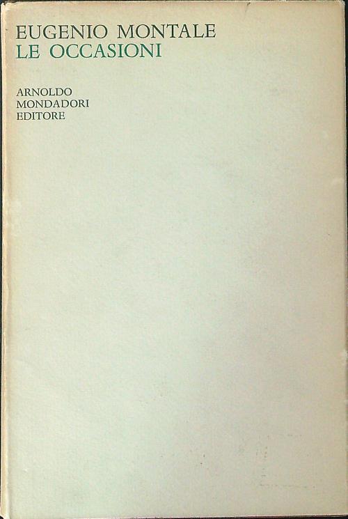 Le  occasioni - Eugenio Montale - copertina