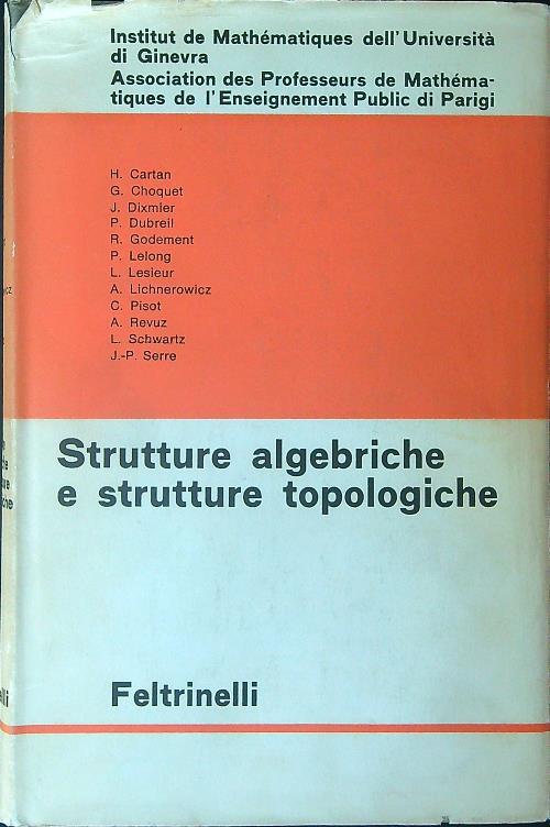 Strutture algebriche e strutture topologiche - copertina